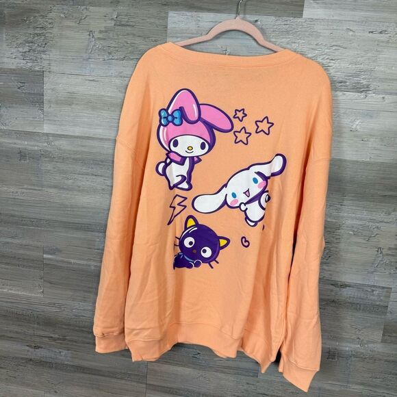 Hello Kitty Peach Sweatshirt with Purple Print - Picture 3 of 5